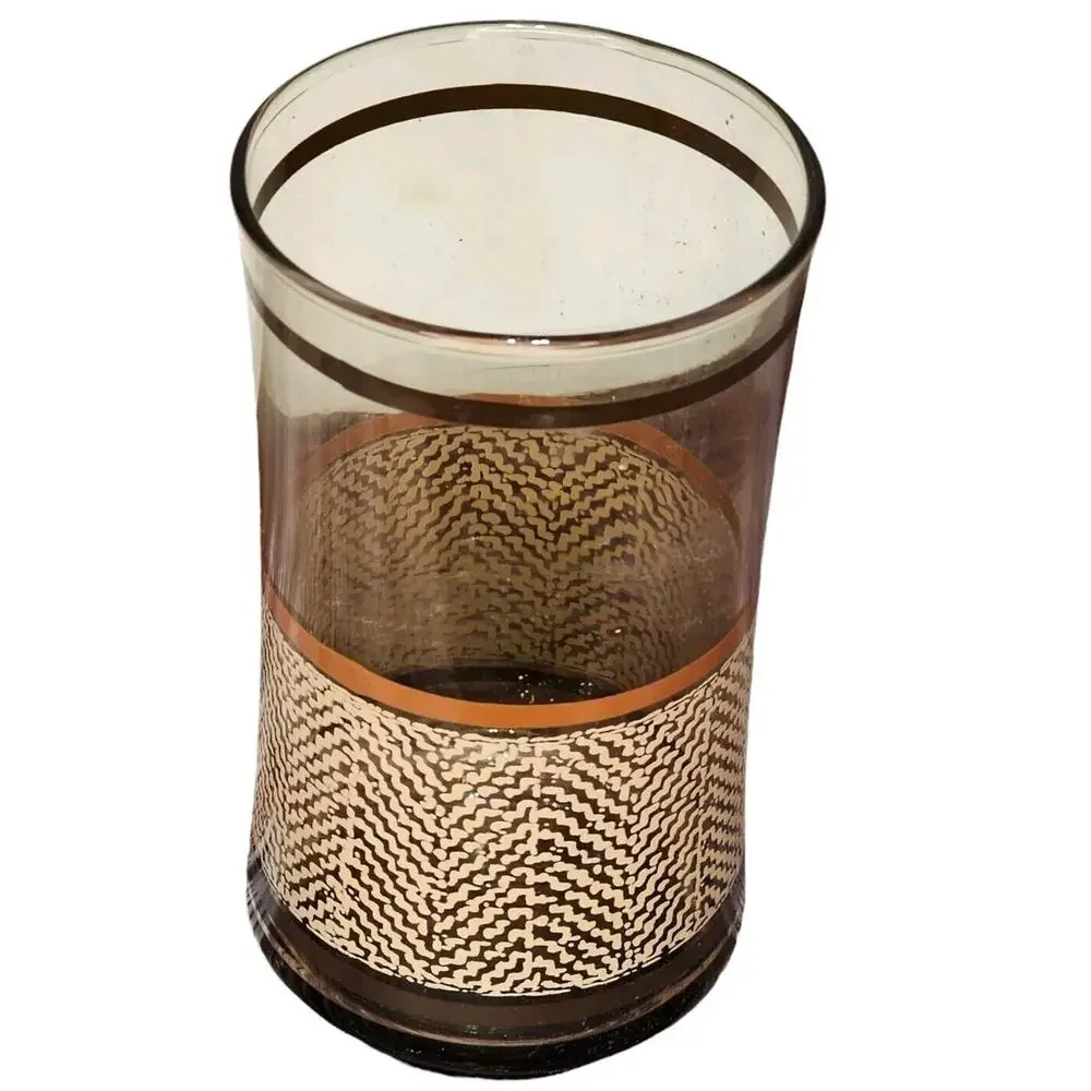 Vintage MCM Set of 8 Libbey Woodhue Tumbler Glasses 12 oz New In Box